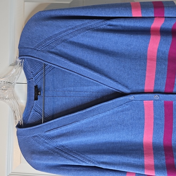 Talbots Multi Colored Striped Sweater Sz M - Picture 2 of 7